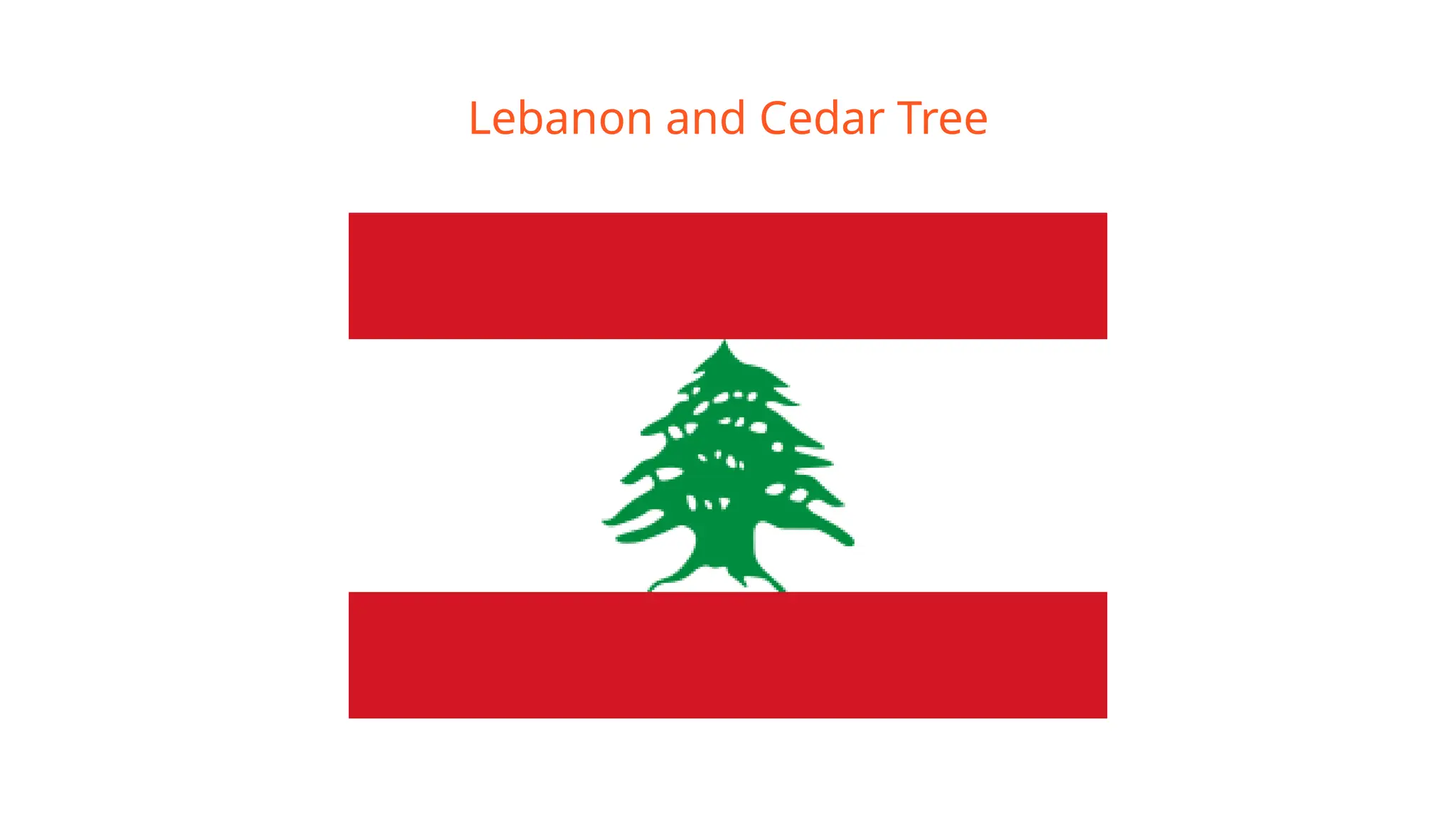 Lebanon and Cedar Tree
 