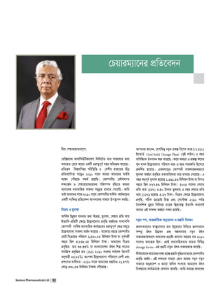 ßY~JroqJPjr k´KfPmhj




                                    Kk´~ ßv~JrPyJﬂJrmOª,                                   IJkjJrJ JPjj, PmvKTZM jfáj k´T· KmPvw TPr US	FDA	
                                                                                           ÓqJ¥Jct	 	 Oral	Solid	Dosage	Plant		 (hMA uJAj) F mZr
                                    ßmKéoPTJ lJoJtKxCKaTqJux& KuKoPac fJr xJlPuqr iJrJ     mJKeKqT C“kJhj ÊÀ TPrPZÇ lPu ImY~ S k´T· EPer
                                    ImqJyf ßrPU IJPrJ FTKa èÀfôkNet mZr IKfâo TPrPZÇ       xMh mJmh CPuäUPpJVq kKroJe UrY F mZr uJnãKf KyPxPm
                                    k´KfTëu KmvõmJKeq kKrK˙Kf S ßhvL~ mJJPrr fLms        k´hKvtf yP~PZÇ FfhxP•ôS ßTJŒJjL xJluqjTnJPm
                                    k´KfPpJKVfJ xP•ôS 2010 xJPu IJorJ IJoJPhr InLÓ         oMjJlJ ItPj k´mOK≠r iJrJmJKyTfJ iPr rJUPf ßkPrPZÇ F
                                    uPãq ßkÅRZPf xogt yP~KZÇ ßTJŒJjLr ßTRvuVf              mZr TrkNmt oMjJlJ yP~PZ 1,361.53 KoKu~j aJTJ pJ KmVf
                                    uãqJtj S ßv~JrPyJﬂJrPhr kKrxŒh mOK≠Pf IJorJ           mZPr KZu 867.46 KoKu~j aJTJÇ 2009 xJPur ßv~Jr
                                    IJoJPhr iJrJmJKyT xJluq xoMjúf rJUPf ßkPrKZÇ IJKo      k´Kf IJ~ (EPS) 3.50 aJTJr fáujJ~ F mZr ßv~Jr k´Kf
                                    fJA IJjPªr xJPg 2010 xJPu ßTJŒJjLr xJKmtT TotTJP¥r     IJ~ (EPS) yP~PZ 5.17 aJTJÇ Kmâ~ ßãP© CPuäUPpJVq
                                    FTKa xÄKã¬ k´KfPmhj IJkjJPhr xJoPj Ck˙Jkj TrKZÇ        k´mOK≠, xKbT Pk´JcJÖ Koé FmÄ ßxP¡’r 2010 kpt∂
                                                                                           ‰mPhKvT oMhsJr KmKjo~ yJPrr K˙fJm˙J AfqJKh TJrPeA
                                    Kmâ~ S oMjJlJ                                          IJorJ FA xJluq ItPj xão yP~KZÇ
                                    IJKgtT Cjú~j oJjh¥ fgJ Kmâ~, oMjJlJ, ßv~Jr k´Kf IJ~
                                    AfqJKh k´KfKa ßãP© CPuäUPpJVq k´mOK≠ ItPjr kJvJkJKv   jfáj keq, IJ∂JtKfT IjMPoJhj S r¬JKj Kjmºj
                                    ßTJŒJjL xJKmtT mqmxJK~T TJptâPor èÀfôkNet ßã© xoNPy    jxJiJrPer ˝J˙qPxmJr oJj Cjú~Pjr KjKoP• èjVfoJj
                                    CPuäUPpJVq xJluq Itj TPrPZÇ IJPuJYq mZPr ßTJŒJjLr     xŒjú Hwi CØJmj FmÄ x÷JmjJo~ jfáj Hwi
                                    ßoJa KmâP~r kKroJe 6,490.85 KoKu~j aJTJ pJ kNmtmfLt    mJJrJfTrPe IJoJPhr k´PYÓJ IjqJjq mZPrr of 2010
                                    mZPr KZu 4,868.25 KoKu~j aJTJÇ IJoJPhr Kmâ~            xJPuS ImqJyf KZuÇ FrA iJrJmJKyTfJ~ IJorJ KmKnjú
                                    k´mOK≠r yJr 33.33% pJ mJÄuJPhPvr Hwi Kv· UJPfr         dosage	forms	-Fr 34Ka jfáj Hwi mJJrJf TPrKZÇ
                                    xJoKV´T k´mOK≠r yJr (IMS	2010 xJPur xmtPvw KrPkJat     hLWtPo~JPh IJoJPhr uãq yPò r¬JKj mOK≠r oJiqPo ßTJŒJjLr
                                    IjMpJ~L 23.81%) IPkãJ CPuäUPpJVq kKroJPe ßmvL FmÄ      k´mOK≠ ItjÇ FA uãqPT xJoPj ßrPU IJorJ jfáj jfáj
                                    k´vÄxJr hJmLhJrÇ 2010 xJPu IJoJPhr r¬JKjS 21.47%       mJJPr IjMk´Pmv S IJPrJ IKiT xÄUqJ~ IJoJPhr Hwi
                                    ßmPz 330.54 KoKu~j aJTJ~ ßkÅRPZPZÇ                     KjmºPjr TJptâoPT ßmVmJj TPrKZÇ IJKo Ifq∂ IJjPªr

Beximco Pharmaceuticals Ltd.   52
 