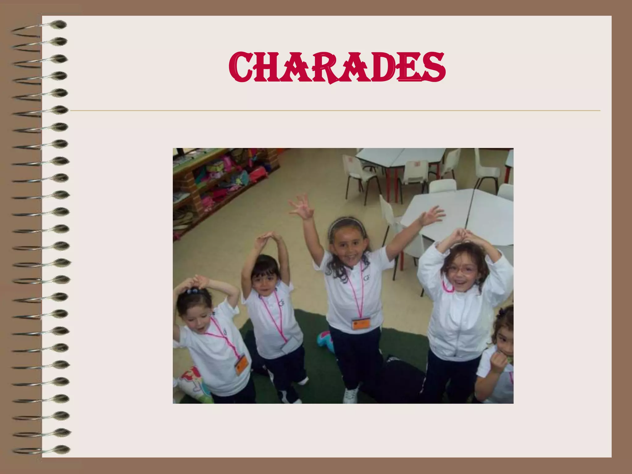 Memory Game:Notes and video taken show that the methodology used for introducing the initial sounds taught and their corresponding vocabulary was clearer the second time and students were more autonomous in the elaboration of the cards although cutting the cards is still a fine motor skill difficult for some students. This could mean that with time, students will get used to handle the Memory Game easily and be ready to start applying the second task which is Charades.