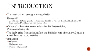 Import export of petroleum crude oil in india | PPTX