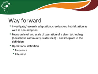 Operationalizing ‘adoption’ in Africa RISING Program