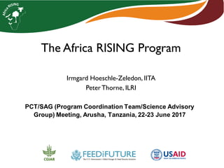 The Africa RISING Program
Irmgard Hoeschle-Zeledon, IITA
PeterThorne, ILRI
 