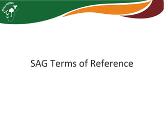 SAG Terms of Reference
 