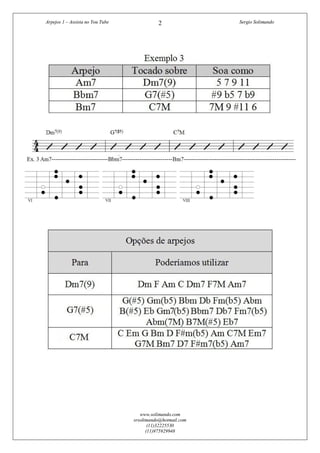 Arpejos 1 – Assista no You Tube Sergio Solimando
www.solimando.com
srsolimando@hotmail.com
(11)32225530
(11)975929948
2