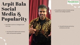 Arpit Bala – Talented Rapper & YouTuber from Faridabad | PDF