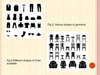 Fig.3- Various shapes of garments
Fig.4-Different shapes of Chair
available
 
