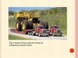 Fig.4- Scale of truck used for mining as
compare to normal Trucks
 
