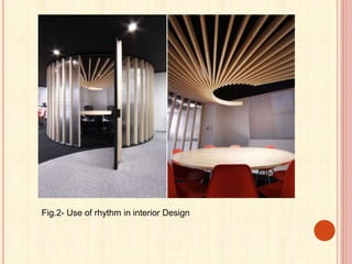 Fig.2- Use of rhythm in interior Design
 