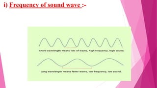 i) Frequency of sound wave :-
 