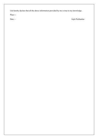 Arpit Paithankar Resume | PDF