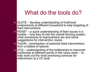 Quick feeds: Fodder and feed as a key opportunity for driving sustainable intensification of crop livestock systems in Ethiopia
