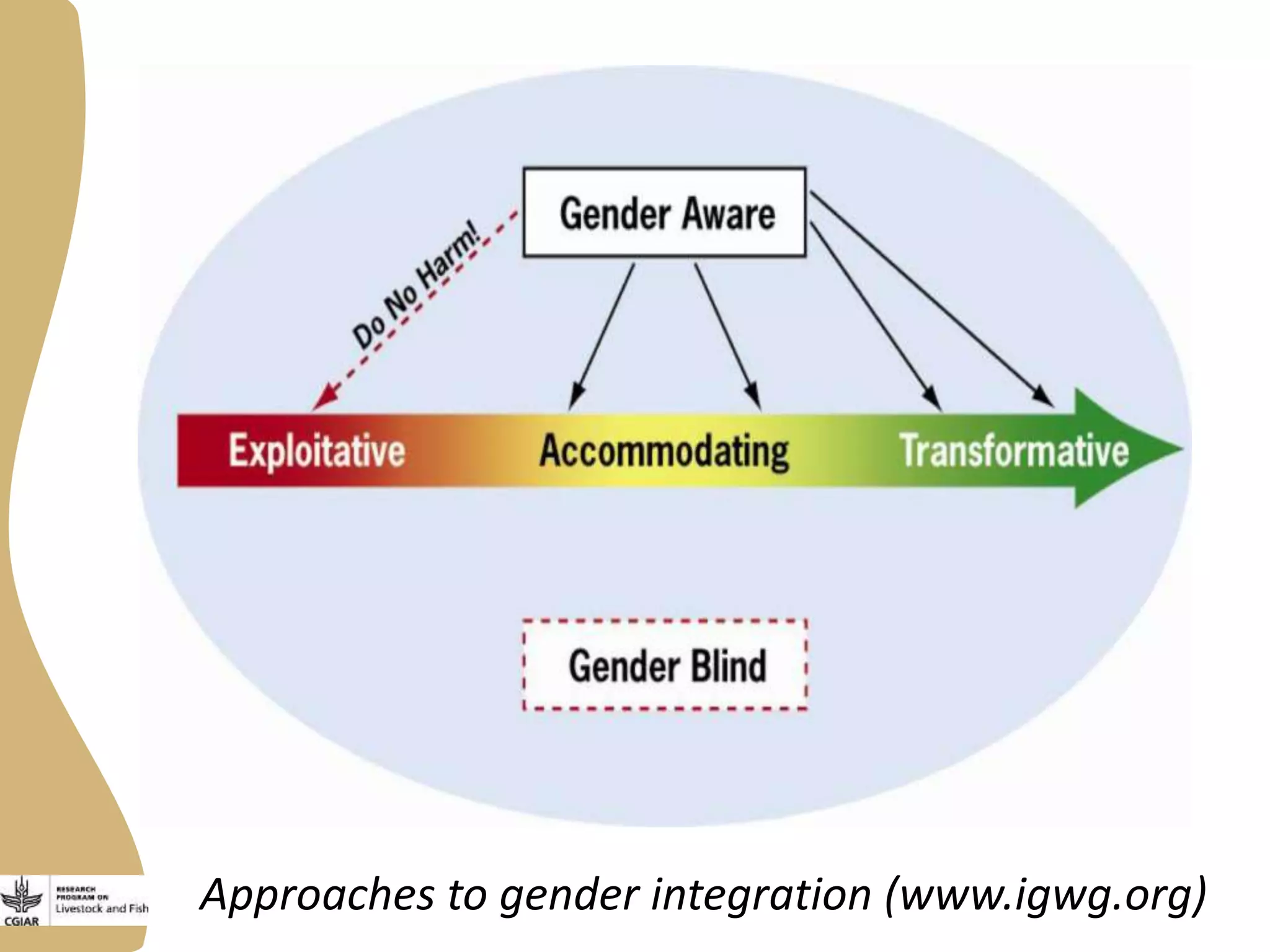 Approaches to gender integration (www.igwg.org)
 