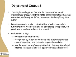 Livestock and Fish Gender Theme updates