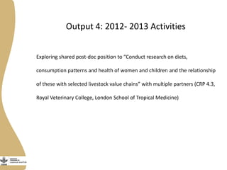 Livestock and Fish Gender Theme updates