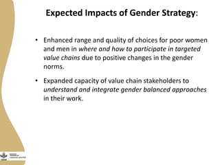 Livestock and Fish Gender Theme updates