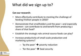 More meat, milk and fish by and for the poor: Improving access to critical animal-source foods