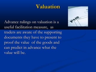 Valuation Ruling 1470 How Advance Rulings are useful tools for Single Windows | PPT