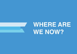WHERE ARE
WE NOW?
TITOLO
 