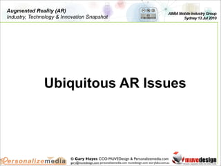 Augmented Reality (AR)                                                                           AIMIA Mobile Industry Gro...