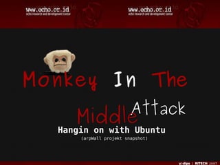 Monkey In The
                        Attack
     Middle
  Hangin on with Ubuntu
      (arpWall projekt snapshot)




                                   y3 dips | RITECH 2007
 