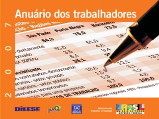 2007
Anuário dos trabalhadores
Anuáriodostrabalhadores2007
Ministério do
Trabalho e Emprego
Capa_Anuario2007_final.indd 1Capa_Anuario2007_final.indd 1 20.07.07 14:38:4320.07.07 14:38:43
 