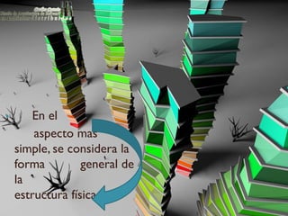 •      En el
        aspecto mas
    simple, se considera la
    forma         general de
    la
    estructura física.
 