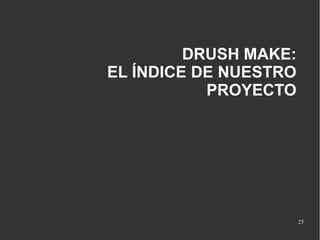 DRUSH MAKE:
EL ÍNDICE DE NUESTRO
PROYECTO

25

 