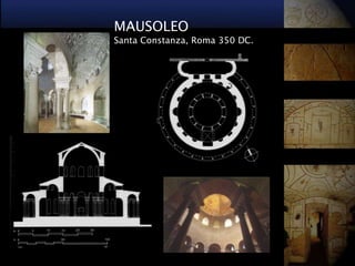 MAUSOLEO
Santa Constanza, Roma 350 DC.
 