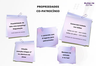 PROPRIEDADES
CO-PATROCÍNIO
 