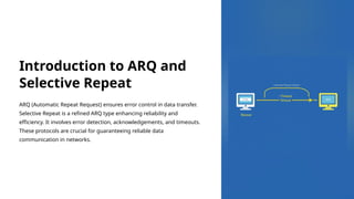 arq and selective arQ IN computer network btech cse | PPTX