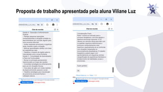 Proposta de trabalho apresentada pela aluna Viliane Luz
 