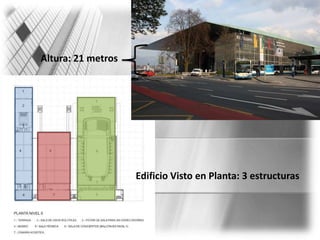 Altura: 21 metrosEdificio Visto en Planta: 3 estructuras