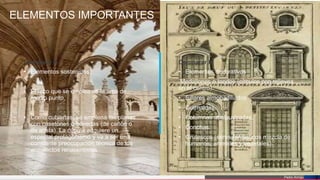 Pedro Armijo
ELEMENTOS IMPORTANTES
Comparar A
• Elementos sostenidos
• El arco que se emplea es el arco de
medio punto.
• Como cubiertas, se emplena las planas
con casetones o bóvedas (de cañón o
de arista). La cúpula adquiere un
especial protagonismo y va a ser una
constante preocupación técnica de los
arquitectos renacentistas.
Comparar B
• Elementos decorativos
Medallones o tondos (círculos con relieves
en el centro).
• Sillares almohadillados
• Guirnaldas.
• Columnas abalaustradas.
• Conchas.
• Grutescos (seres fantásticos mezcla de
humanos, animales y vegetales).
5
 