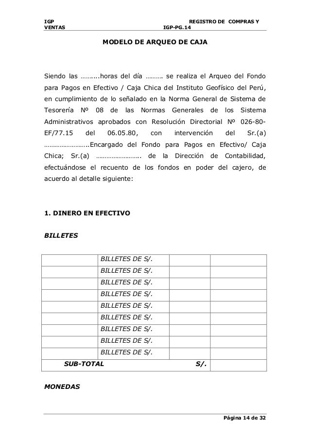 Arqueo caja chica (PARA SECRETARIAS Y CAJERAS)
