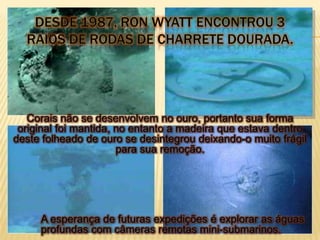 As rodas das charretes dos faraóqueficaramsubmersasquandotentaramperseguí-los!Os artefatosencontradosincluemrodas, partes de charretes, comotambémossadashumanas e de cavalos. Váriosforamencontradostantonalinhacosteirasauditacomona de Nuweibatambém.