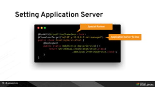@alexsotob19
Setting Application Server
Special Runner
Application Server to Use
 
