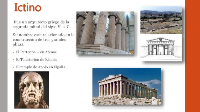 Resultado de imagen de ictino arquitecto