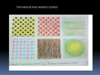 TEXTURAS DE PISO MUROS Y CESPED
 