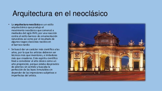 Arquitectura en el neoclasico