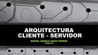 ARQUITECTURA
CLIENTE - SERVIDOR
MIGUEL ANGELO ARIAS TORRES
1101J.T
 