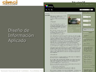 Diseño de  Información Aplicado http://evolt.org/article/Web_Site_Architecture_101/ 