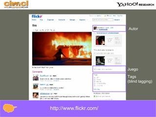 www.flickr.com  (yahoo!) http://www.flickr.com/ Autor Juego Tags (blind tagging) 