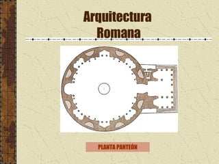 Arquitectura  Romana PLANTA PANTEÓN 