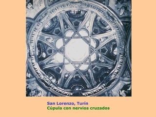 San Lorenzo, Turín Cúpula con nervios cruzados 