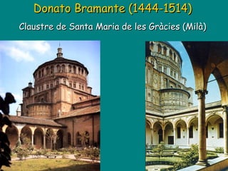 Donato Bramante (1444-1514) Claustre de Santa Maria de les Gràcies (Milà) 