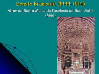 Donato Bramante (1444-1514) Altar de Santa Maria de l’església de Sant Sàtir (Milà) 