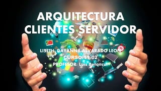 ARQUITECTURA
CLIENTES SERVIDOR
LISETH DAYANNA ALVARADO LEON
CURSO:11-02
PROFESOR: Luis Betancur
 