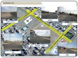 NORTE - ESTE
ACCESIBILIDAD Y VIAS
SUR
NORTE- OESTE
NORTE
NORTE
SUR
 
