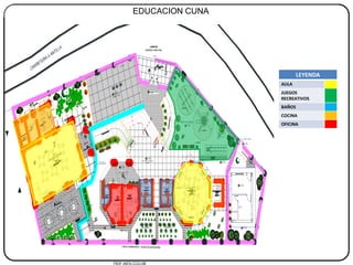 EDUCACION CUNA
LEYENDA
AULA
JUEGOS
RECREATIVOS
BAÑOS
COCINA
OFICINA
1
2
3
4
5
6
INGRESODOCENTE
1
Muro decontencion
H=0.40m
NPT: -1.00
NPT:+1.00
PISODE CEMENTOFROTACHADO
BRUÑADO
NPT:+0.00
1
NPT: -1.00
NPT: -1.00
A
C ERCO PERIM ETRICO + M URO DE C ON TENCIÓNC ERCO PERIM ETRICO + M URO DE C ON TENCIÓN
INGRESO PRINC IPALINGRESO PRINC IPAL
L
ectura
AULA PEDAGÓGICA
Aseo
Hogar
A
rte
NPT:+0.00
NPT:+0.80
PISODE CEMENTOFROTACHADO
BRUÑADO
NPT:+0.80
NPT:+1.00
NPT:+0.15
NPT:+1.00
NPT:+0.00
Muro decontencion
Concreto Ciclopeo H=1.00m
NPT:+0.80
AREA D E JUEGOS
Muro decontencion
NPT:+0.00
 