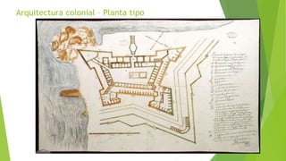Arquitectura colonial – Planta tipo
 